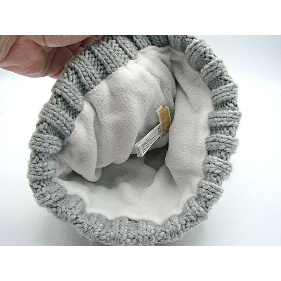 NEW Michael Kors POM POM Beanie Hat Gray Womens Lined Knit Faux Fur POM OSFM NWT - Picture 9 of 11